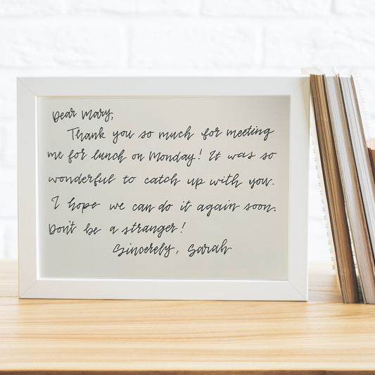 Handwritten Thank You Letter